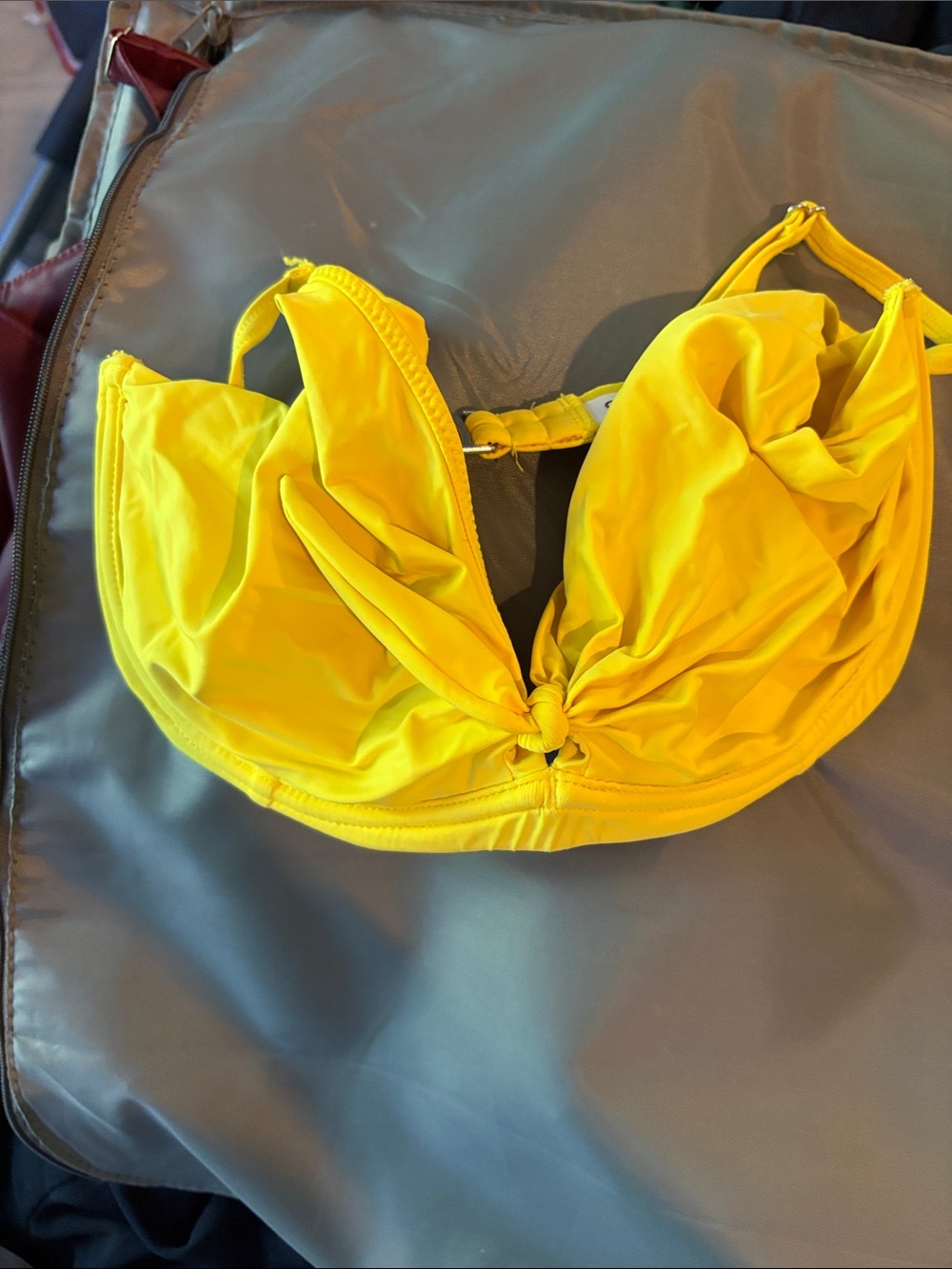 Yellow Knotted Bikini Top